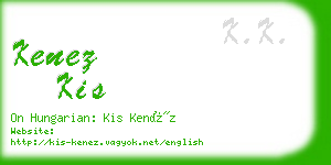 kenez kis business card